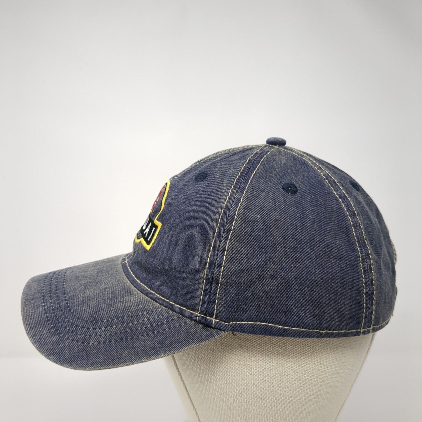 Kauai Strapback Hat Blue One Size Adjustable Embroidered Denim Headmost