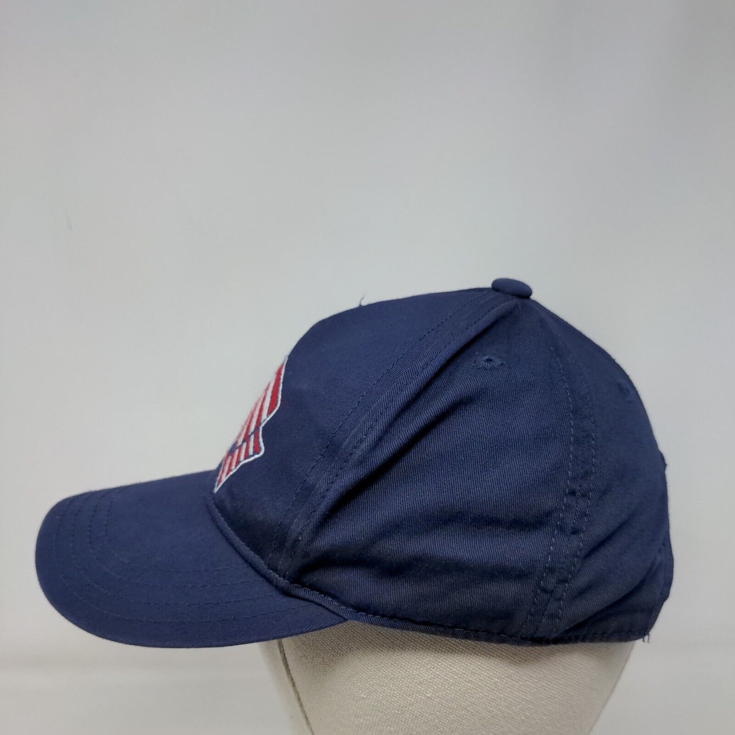 American Flag Snapback Hat Blue Large Embroidered Adjustable Gymboree