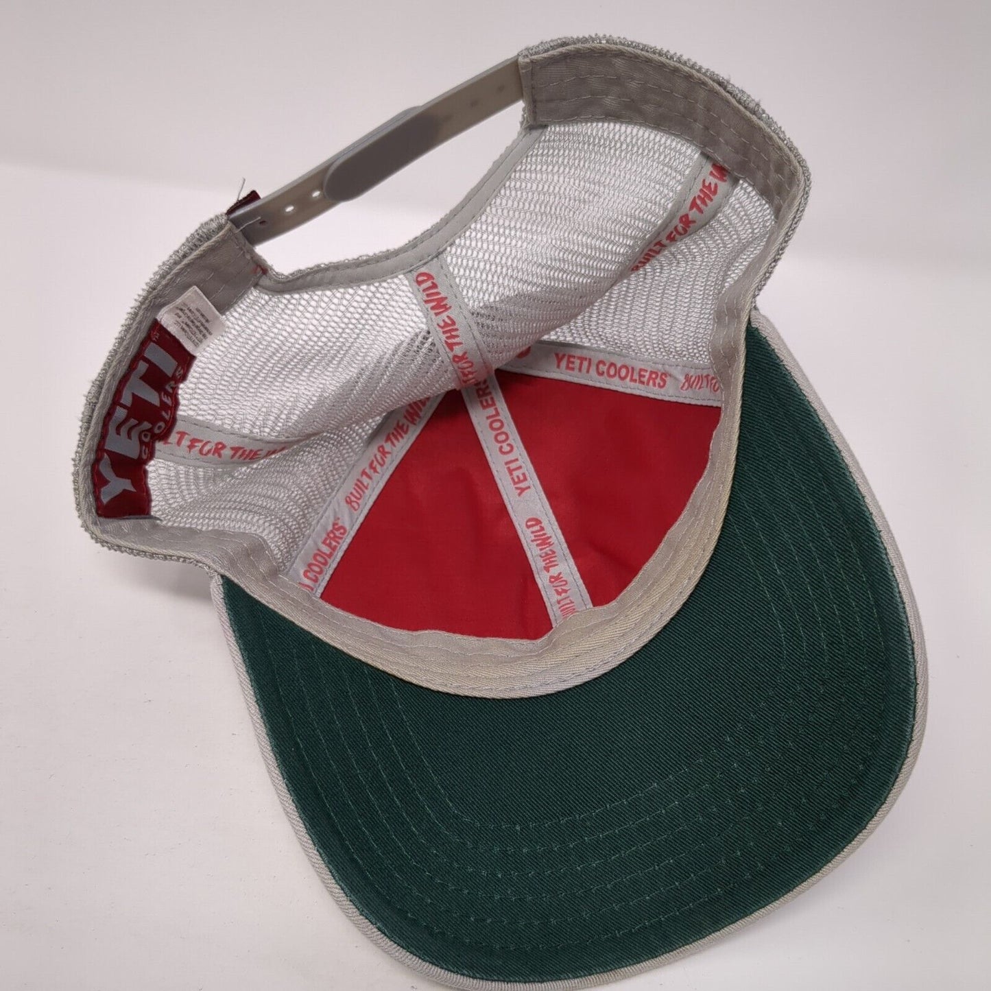 YETI Coolers Snapback Mesh Back Trucker Hat Gray One Size Embroidered