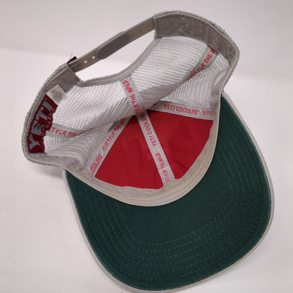 YETI Coolers Snapback Mesh Back Trucker Hat Gray One Size Embroidered