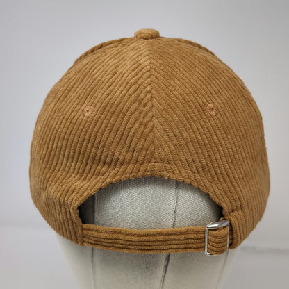 Baseball Cap Brown One Size Corduroy Solid Strapback Adjustable Blank Hat