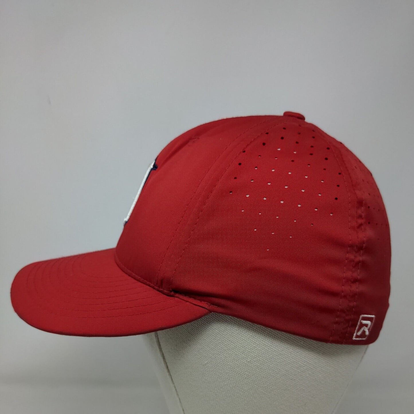 Richardson Men's Fitted Hat Red PST 30 Size XS_S Embroidered W Logo