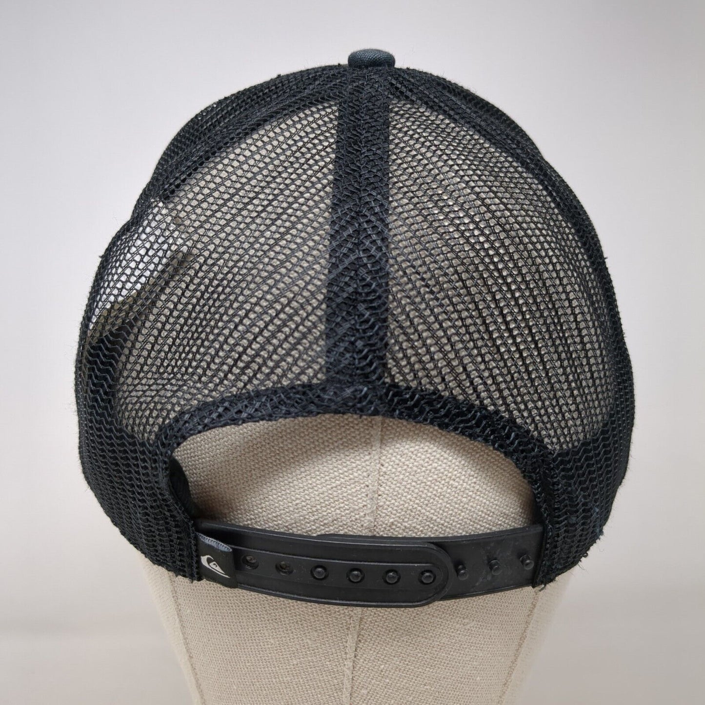 Quiksilver Snapback Trucker Hat Black OSFM Adjustable Embroidered Mesh Back