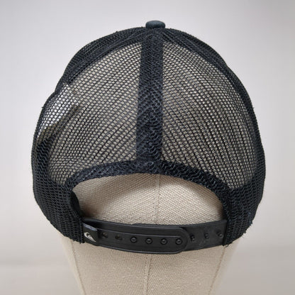 Quiksilver Snapback Trucker Hat Black OSFM Adjustable Embroidered Mesh Back
