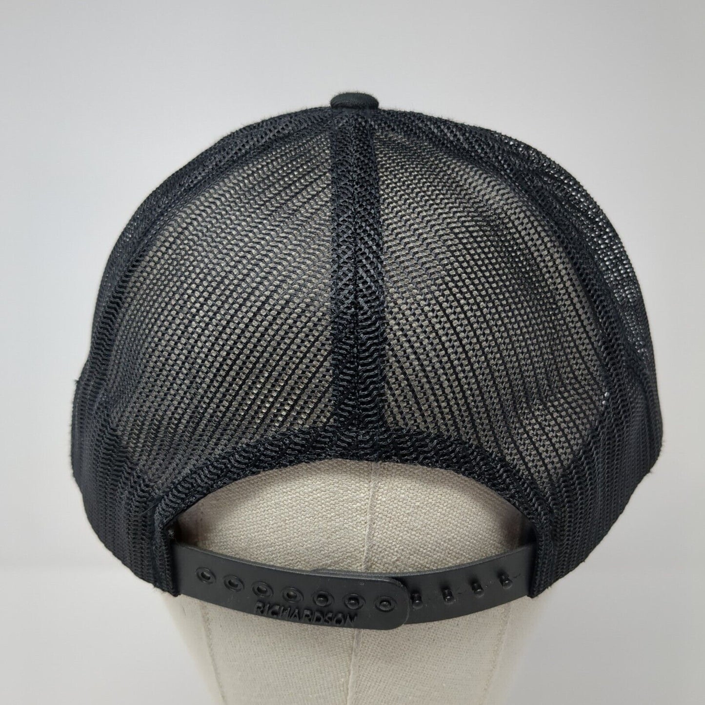 XOTHRM Snapback Trucker Hat Black One Size Adjustable Mesh Back Richardson