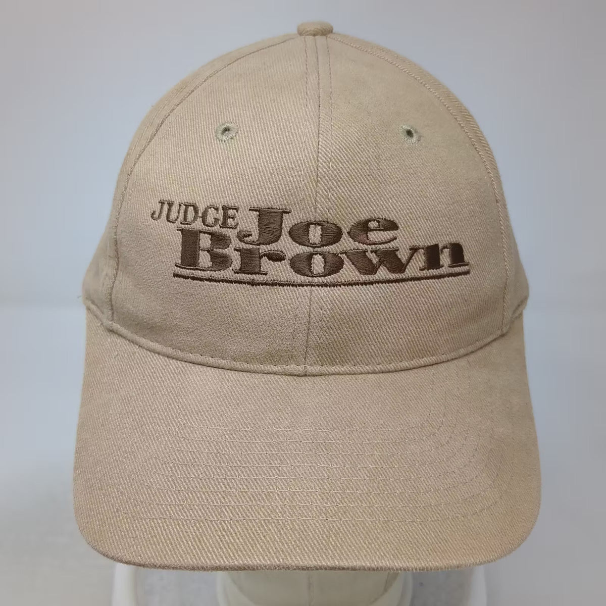 Nissin Cap Judge Joe Brown Embroidered Beige Snapback Hat Adjustable OS Promo