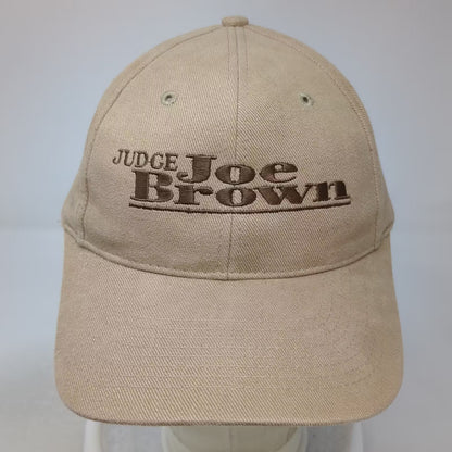 Nissin Cap Judge Joe Brown Embroidered Beige Snapback Hat Adjustable OS Promo
