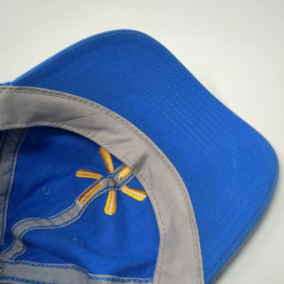 Walmart Spark Logo Yellow Embroidered Blue One Size Strapback Baseball Cap Hat