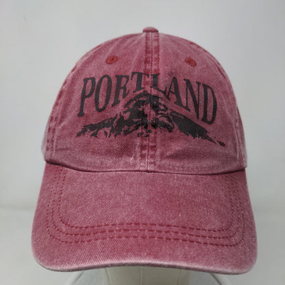 Portland Mountain Slideback Hat Red OSFA Adjustable HG 6 Panel