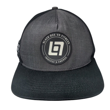 Black Box VR Fitness Immerse & Emerge Snapback Hat Black OS Level Up Your Life
