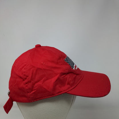 Faded Glory American Flag Slideback Hat Red One Size Adjustable