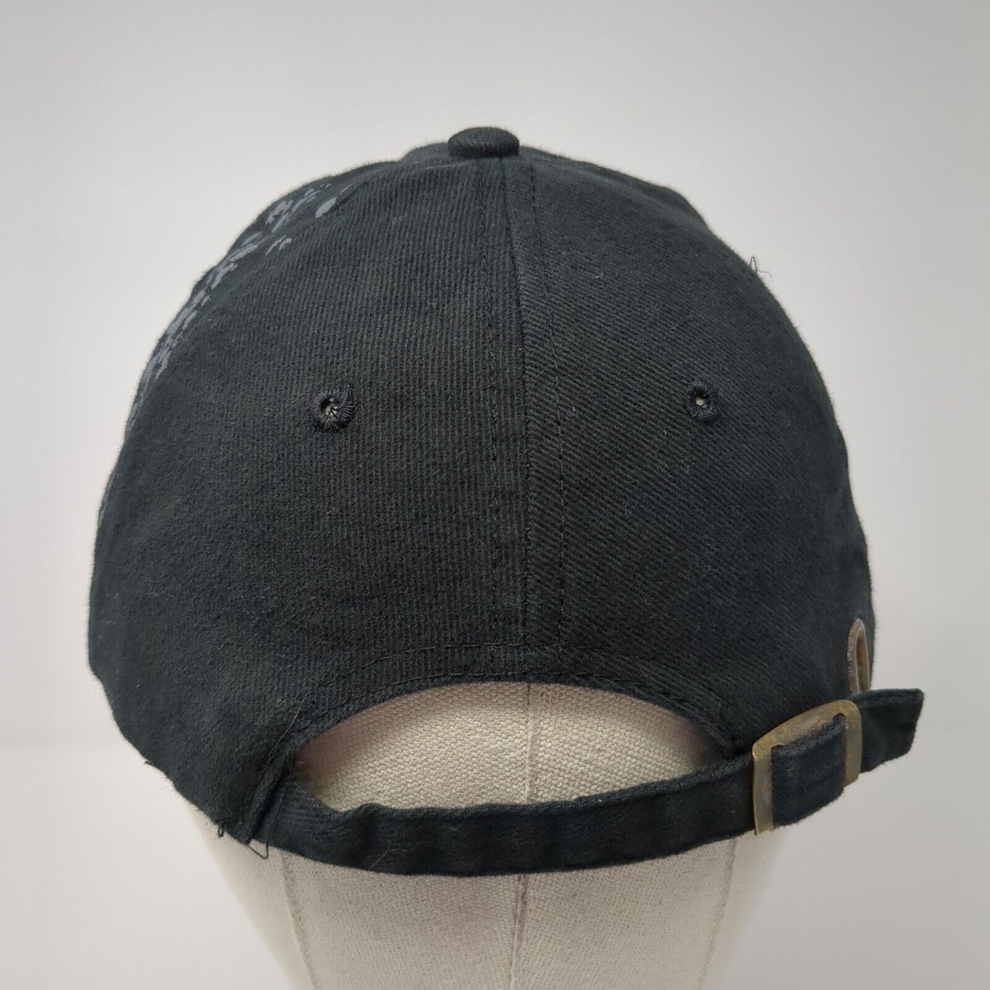 Hawaii Slideback Hat Black One Size Adjustable Embroidered 6 Panel