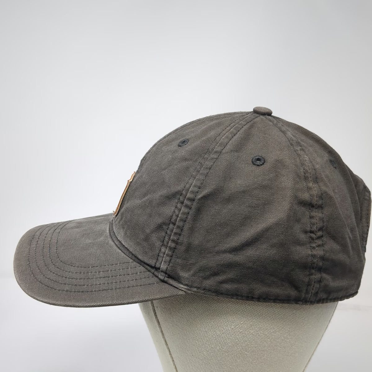 Carhartt Baseball Cap Gray One Size Strapback Cotton Canvas Front Patch Hat