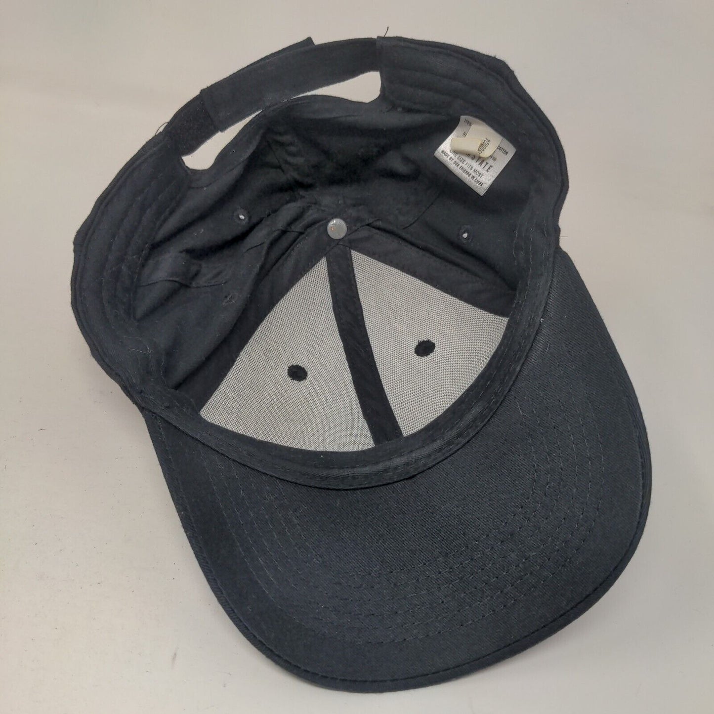 Chipotle Strapback Hat Black OSFM Adjustable Embroidered 6 Panel Loomstate