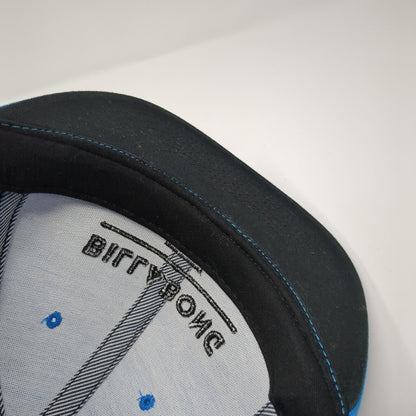 Billabong Snapback Hat Blue One Size Adjustable Embroidered Vented Holes 6 Panel