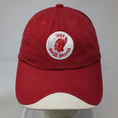 Port Authority Baseball Cap Red White One Size Boise Braves 1958 Patch Logo Hat
