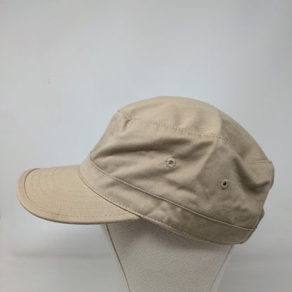 Lunada Bay Strapback Army Cap Tan OSFA Adjustable Vented Holes Blank Cotton