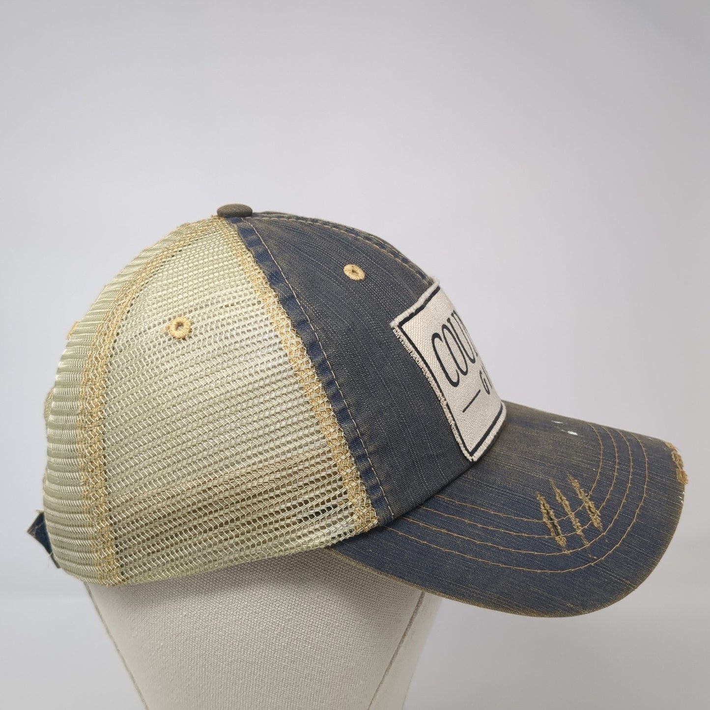 Country Girl Trucker Hat Multicolor One Size Adjustable Distressed Mesh Back