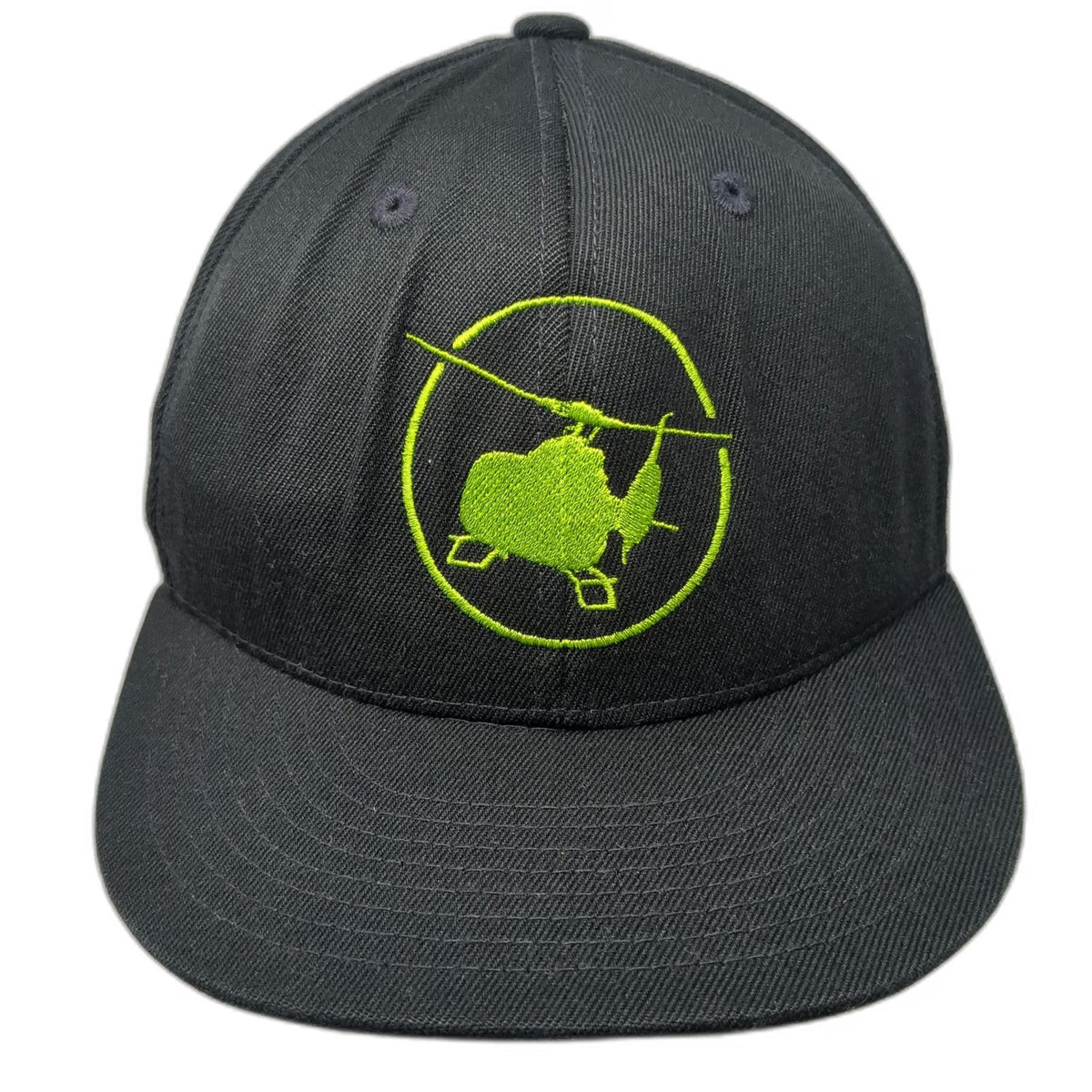 Yupoong Maverick Helicopters Tour Baseball Cap Black Green 6 7/8 210 Fitted Hat