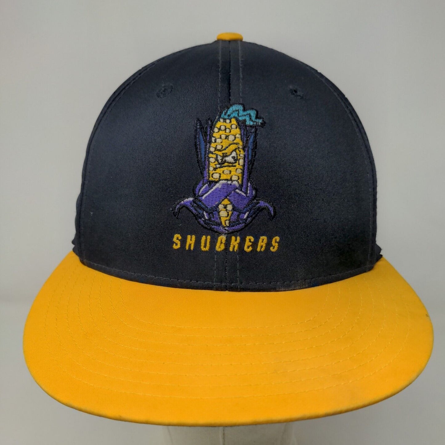 Richardson Men's Fitted Hat Blue Size XS-S Embroidered Shuckers Logo