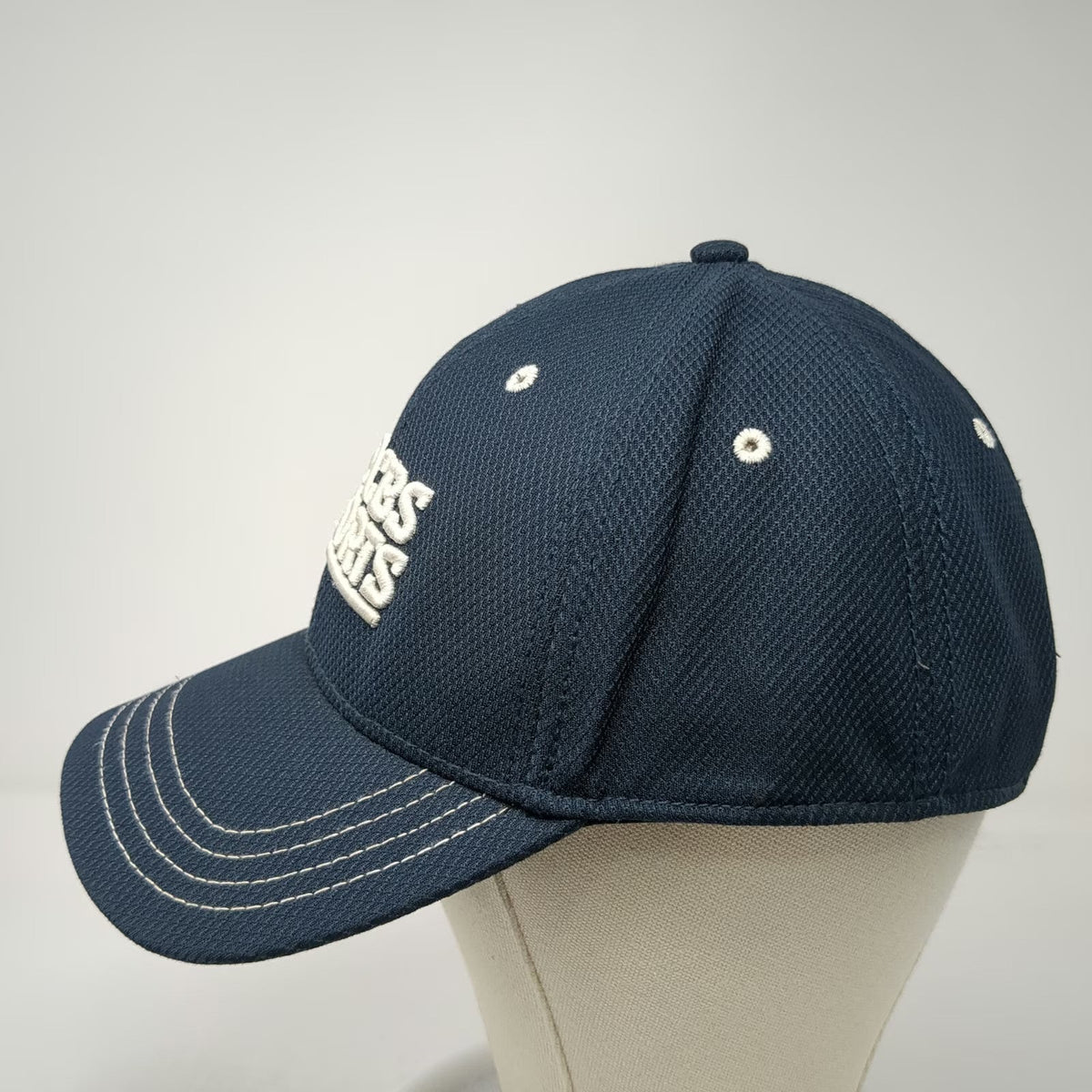 CBS Sports Baseball Cap Blue One Size Contrast Stitching Textured Strapback Hat