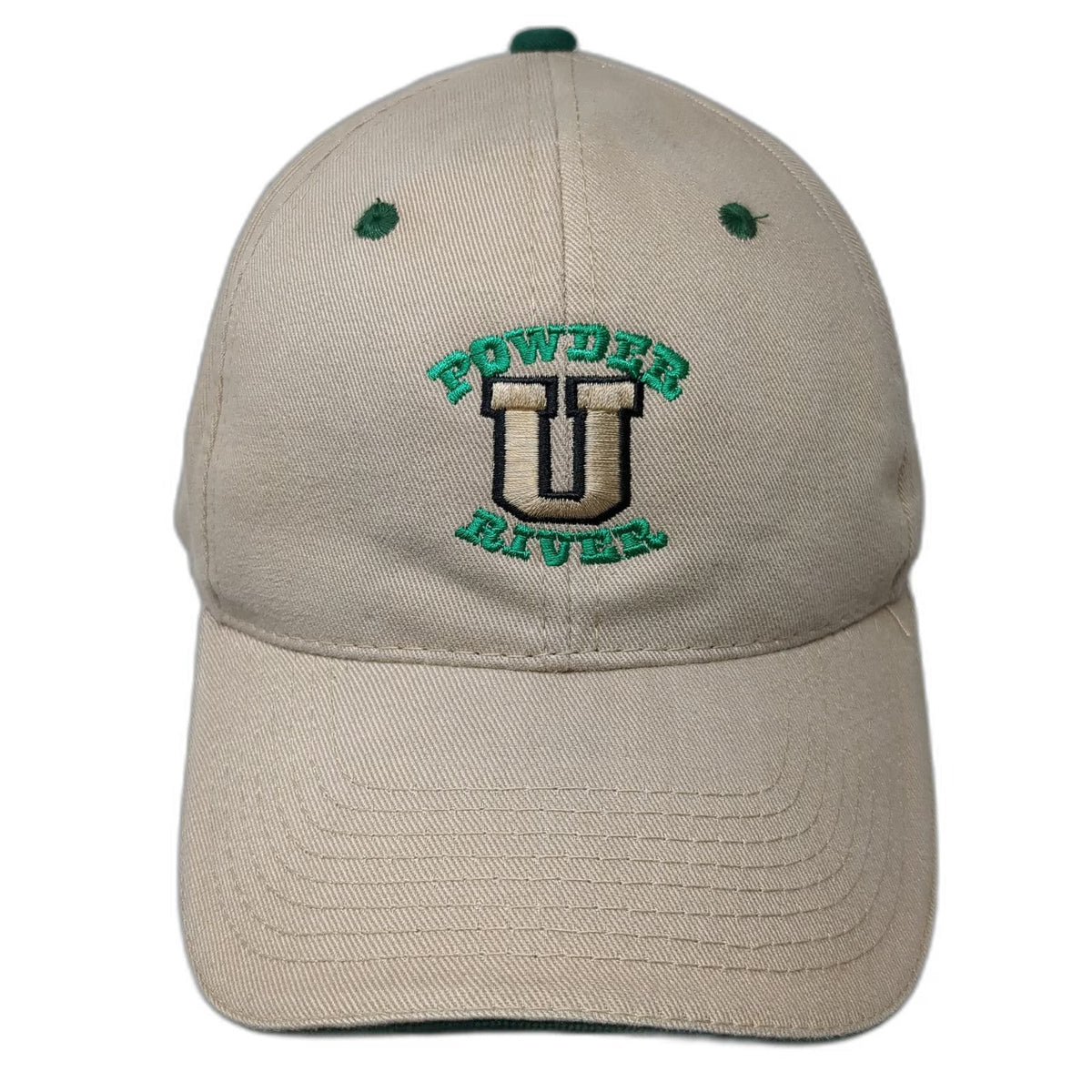 Outdoor Cap Powder River U Logo Beige Baseball Cap One Size Strapback Hat Green