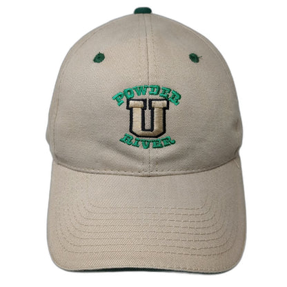 Outdoor Cap Powder River U Logo Beige Baseball Cap One Size Strapback Hat Green