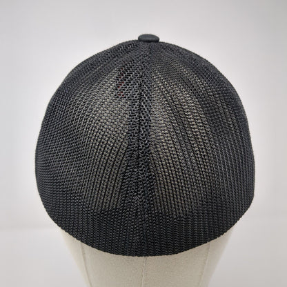 PPS Fitted Mesh Back Trucker Hat Black L/XL Embroidered Port Authority