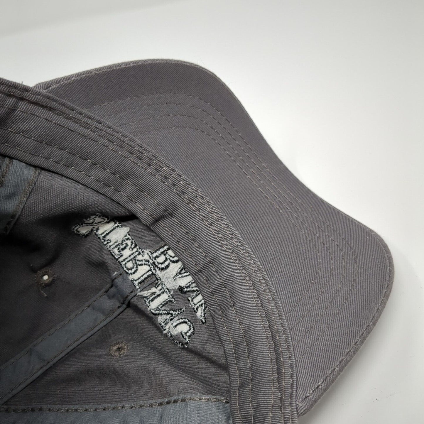 Sterling Bank Slideback Hat Gray One Size Adjustable Solid 6 Panel