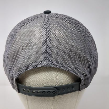 Peak Snapback Mesh Back Trucker Hat Black One Size Embroidered Salute