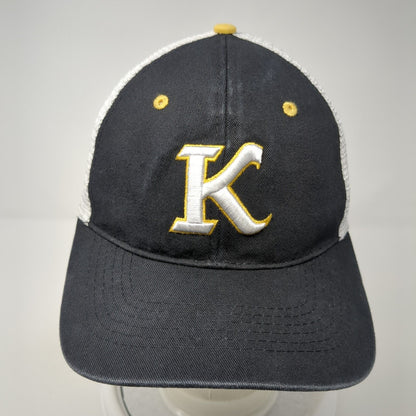 Kuna Strapback Trucker Hat Black One Size Adjustable Embroidered Mesh Back