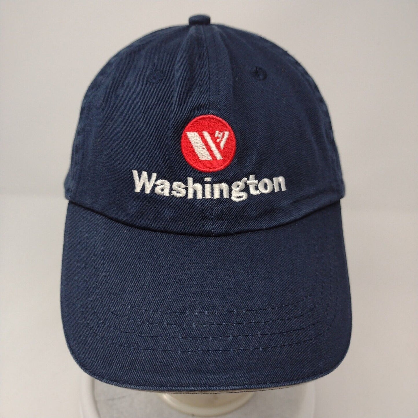 Washington Slideback Hat Blue OSFA Adjustable Embroidered Fahrenheit Cotton