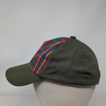 Boy Scouts Of America Webelo Strapback Hat Green S-M Embroidered Plaid 6 Panel