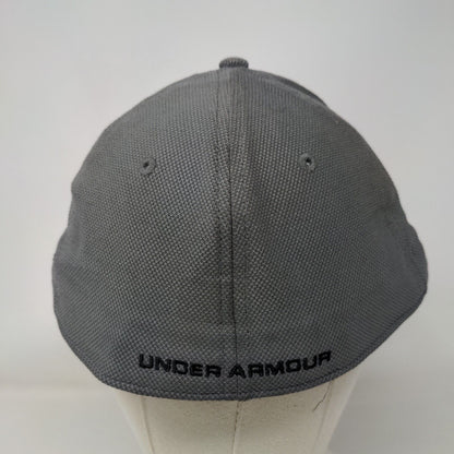 Under Armour Fitted Hat Gray L/XL Classic Fit Embroidered Blitzing 6 Panel