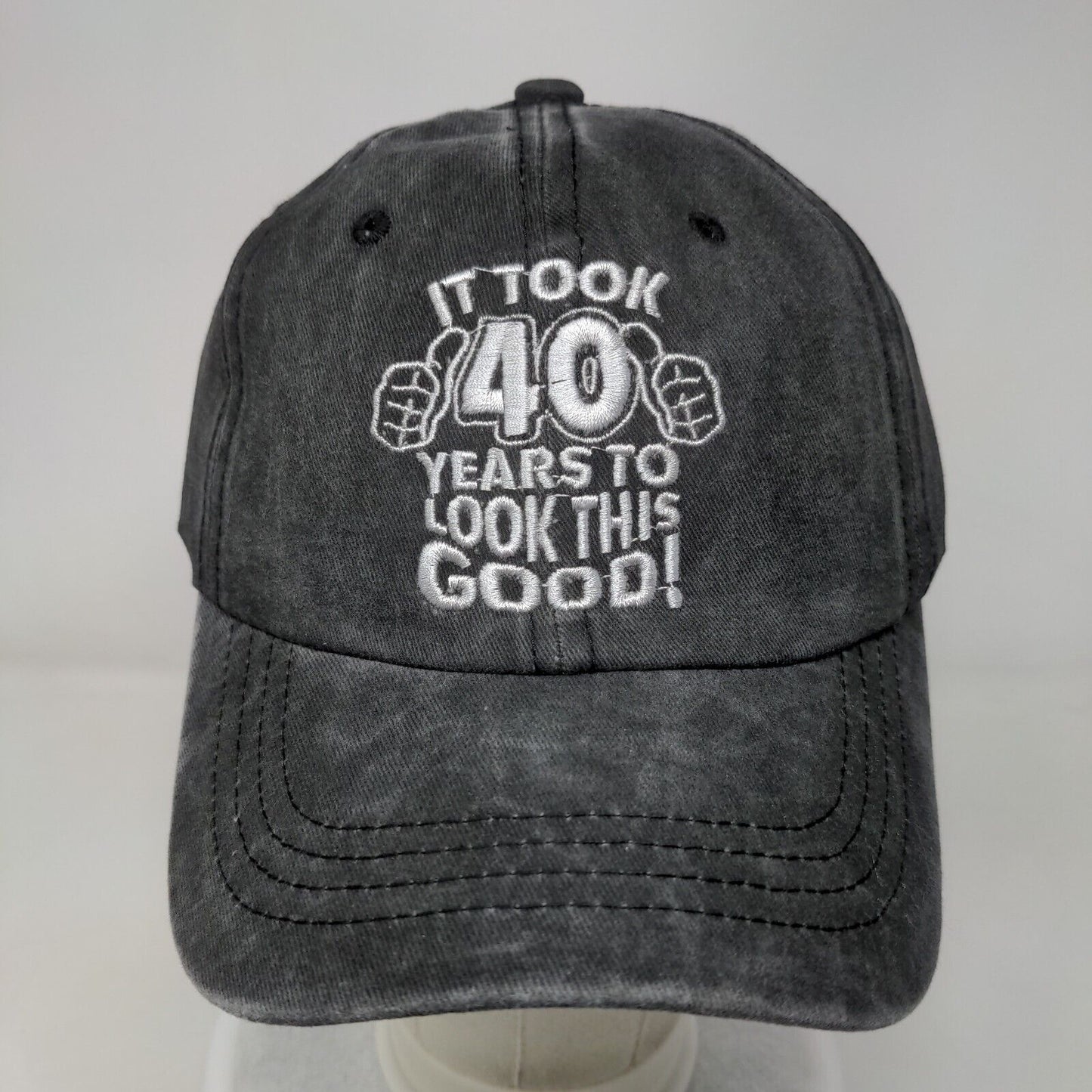 It Took 40 Years To Look This Good Slideback Hat Gray One Size Adjustable Cotton