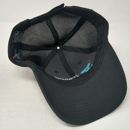 Sportsman Johnson Screens Baseball Cap Black One Size Mesh Back Strapback Hat