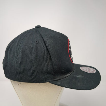 Mitchell & Ness NBA Toronto Raptors Snapback Hat Black One Size Flat Brim Logo