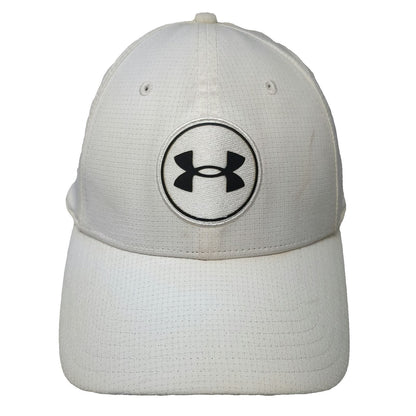 Under Armour Baseball Cap White XL Golf Performance Textured Classic Fit Hat