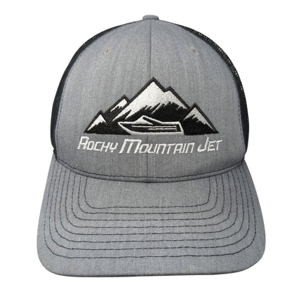 Rocky Mountain Jet Snapback Trucker Hat Gray One Size Mesh Back 6 Panel