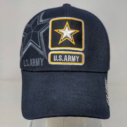 US Army Strapback Hat Blue OSFA Embroidered Adjustable 6 Panel Santo Cap