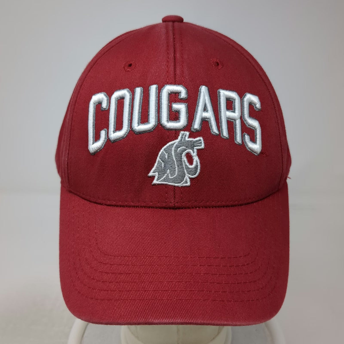 Washington State Cougars NCAA Top of the World Snapback Hat Red One Size Logo