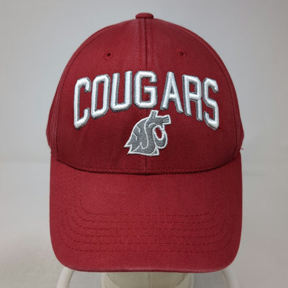 Washington State Cougars NCAA Top of the World Snapback Hat Red One Size Logo