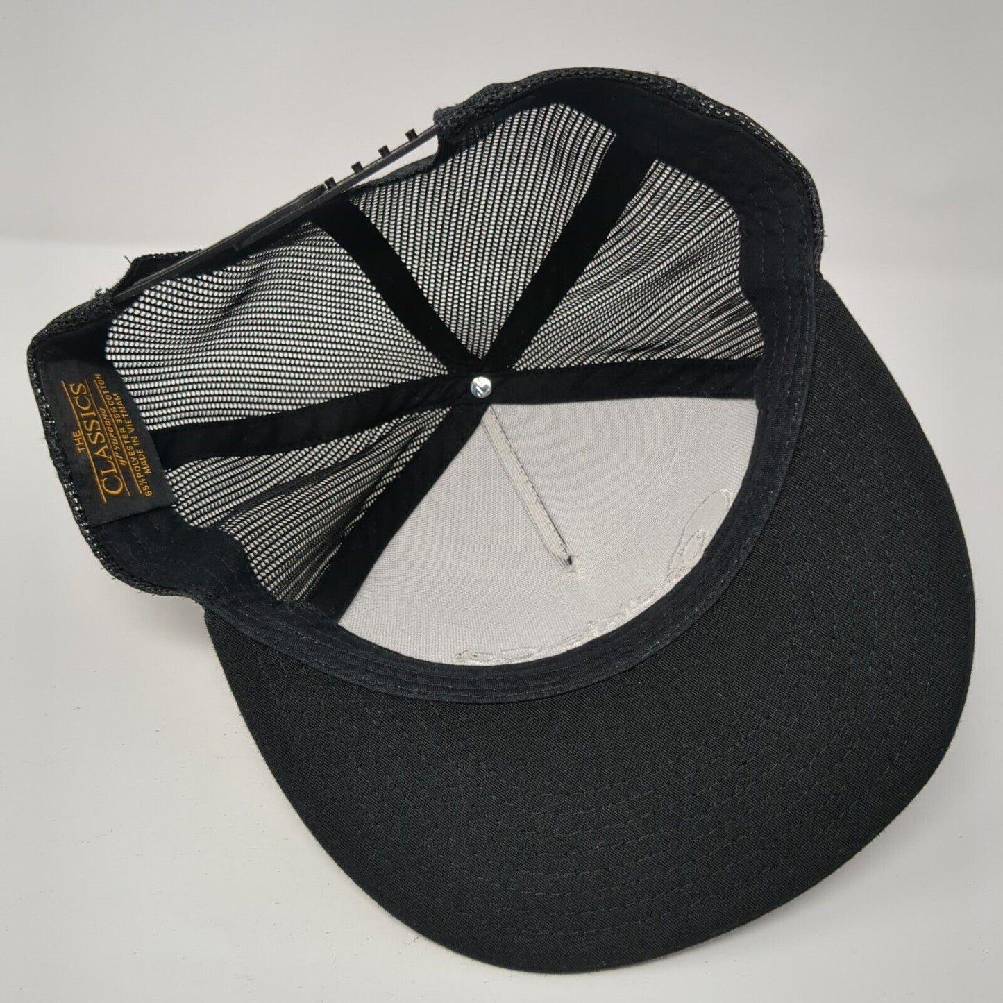 Cookie Co. Snapback Trucker Hat Black One Size Mesh Back Embroidered