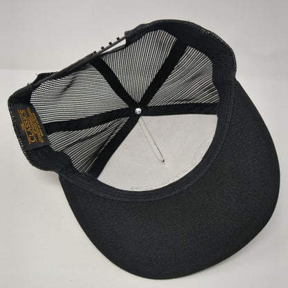 Cookie Co. Snapback Trucker Hat Black One Size Mesh Back Embroidered