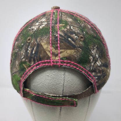 Signatures Baseball Cap Green Pink One Size Team Realtree Camo Distressed Hat