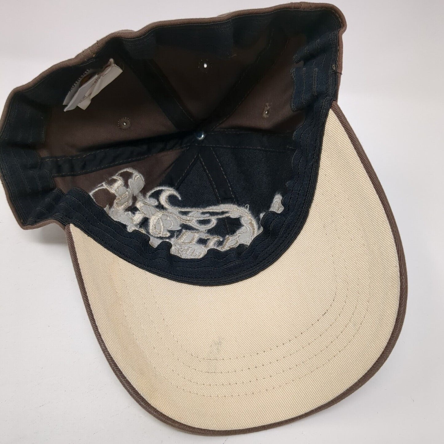 Hard Rock Cafe Fitted Hat Brown One Size Lightweight Embroidered Cotton