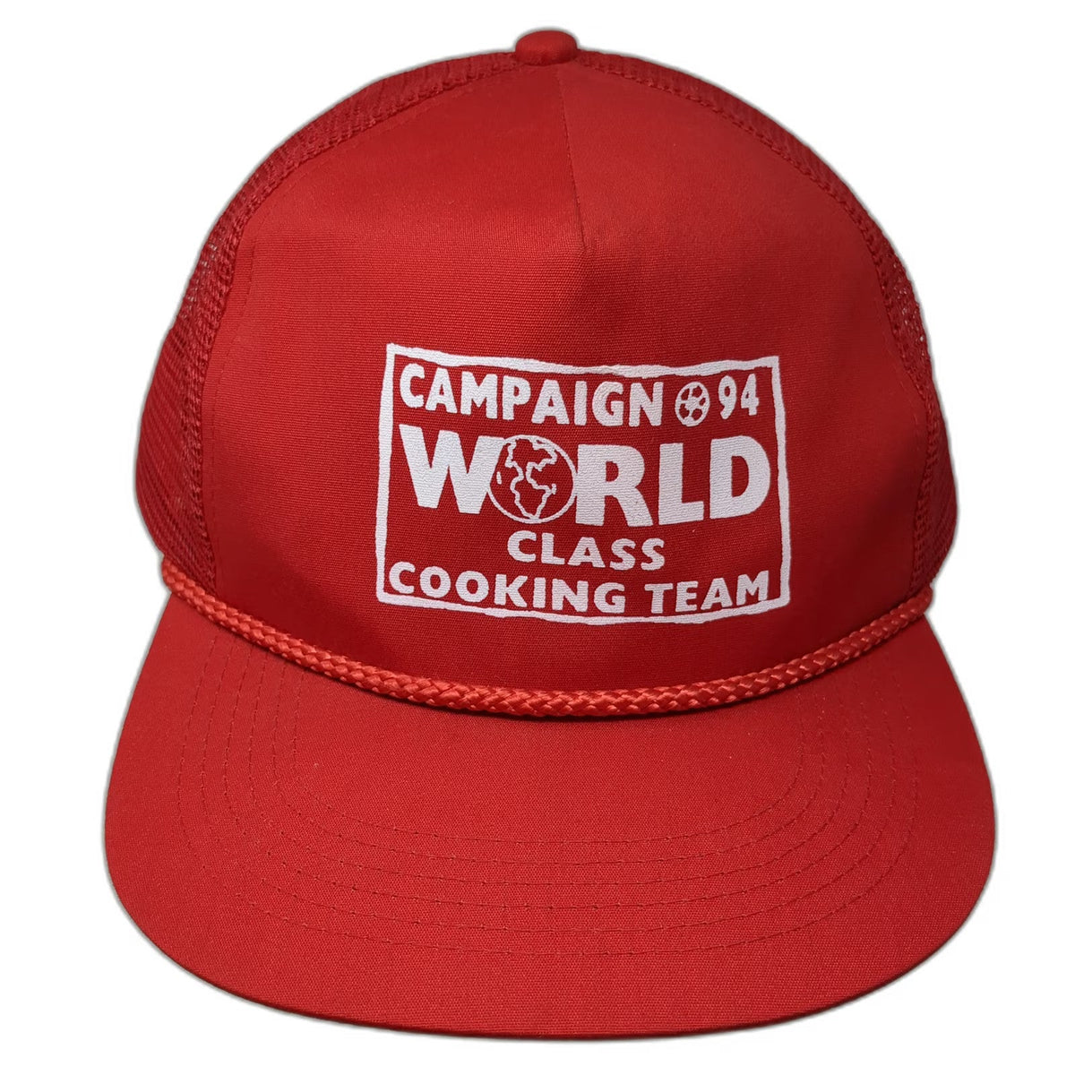 Campaign 94 World Class Cooking Team Red Trucker Hat One Size Snapback Rope Mesh