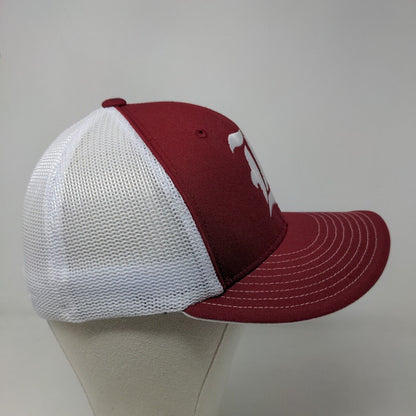 Champro Men's Fitted Mesh Back Hat White Red Size S-M Embroidered Big K Logo