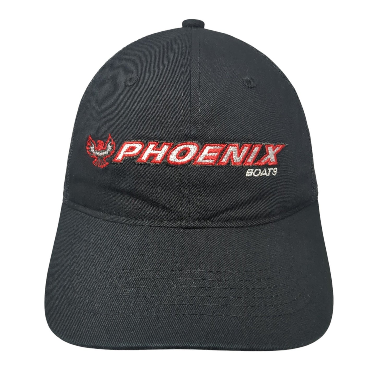 Phoenix Boats Trucker Hat Black One Size Adjustable Mesh Back Outdoor Cap