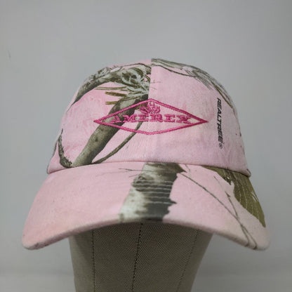 Kati Women's Strapback Hat Pink Camo Size OSFA Embroidered Amerex Logo